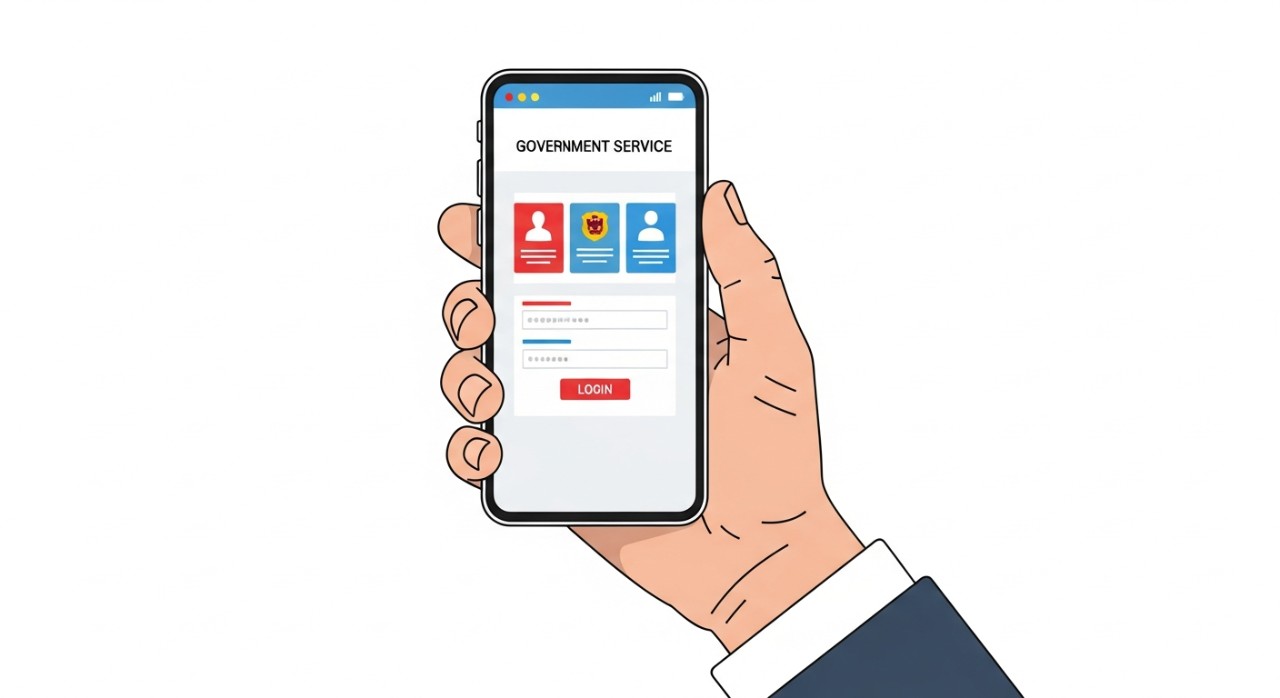 Seorang individu sedang meneliti status kelayakan bantuan eKasih pada skrin telefon pintar