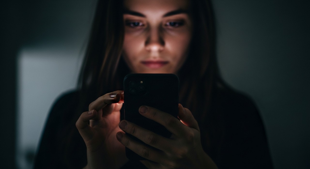Seorang individu sedang menyemak status permohonan bantuan mySalam pada telefon pintar